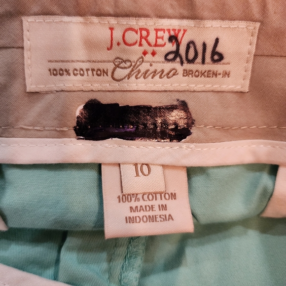 J Crew Broken In Chino Shorts in Green Size 10 - Picture 3 of 4